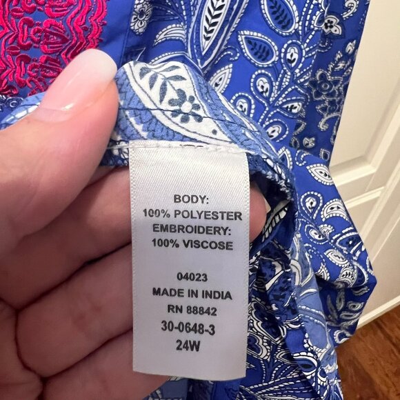 ROAMAN’S Embellished Flare-Sleeve Tunic Blouse (Size 24W) - Picture 7 of 13